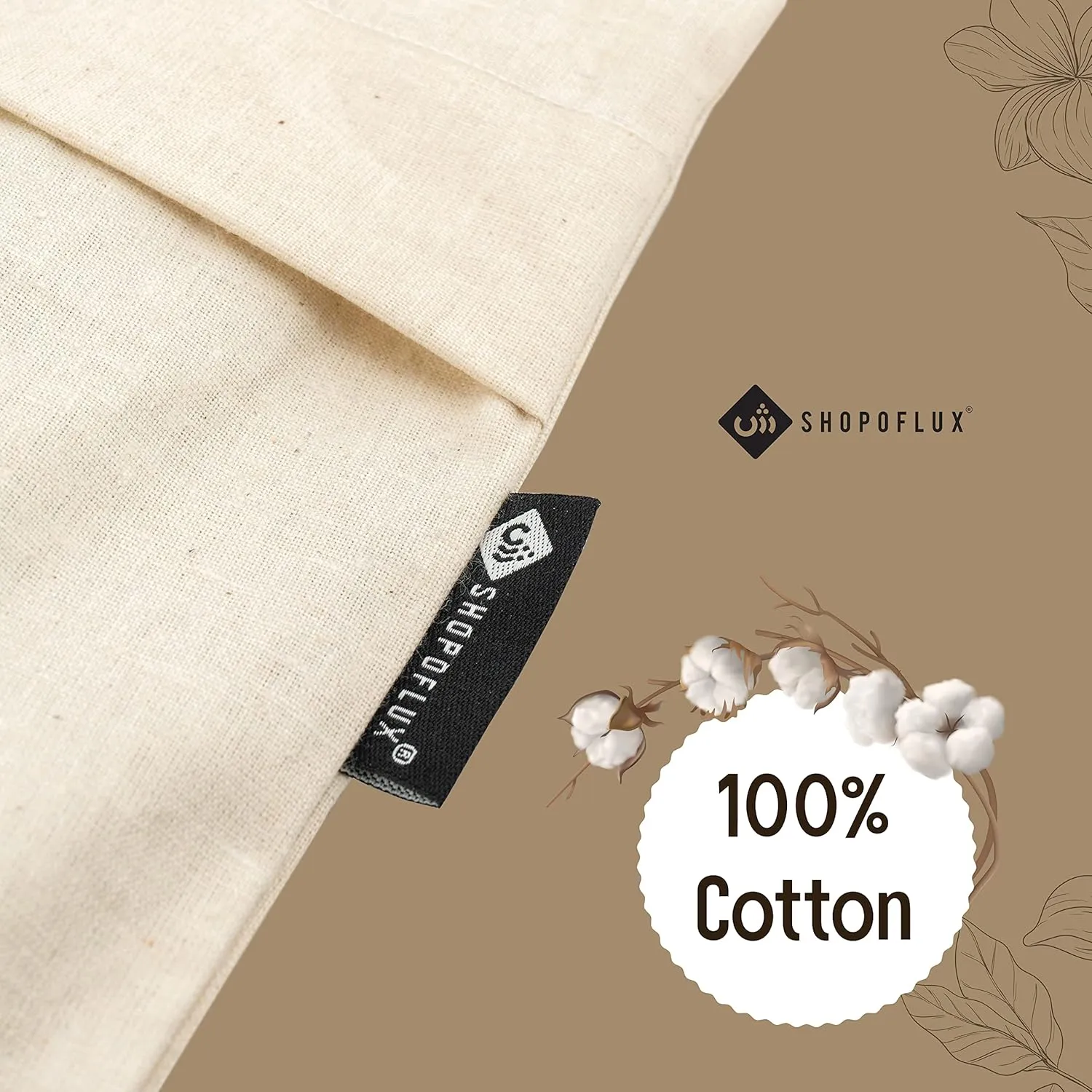 SHOPOFLUX Cotton Saree Covers 12 Pieces | Saree Bags | Clothes Bag for Travelling and Wardrobe Organizer with Transparent Mesh Window (16 x 14 Inches) (12)