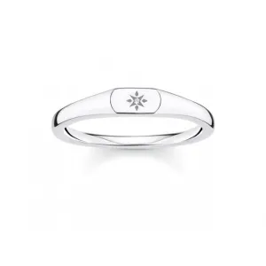 Silver Zirconia Star Stacking Ring TR2314-051-14