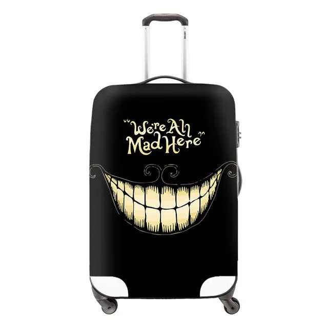 Skull Waterproof Luggage Protection Cover For 18-30 inch Suitcase Cool Elastic Luggage Cover Mens Travel Suitcase Accessories