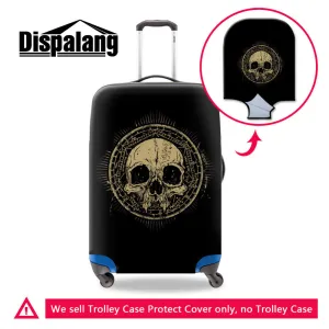 Skull Waterproof Luggage Protection Cover For 18-30 inch Suitcase Cool Elastic Luggage Cover Mens Travel Suitcase Accessories
