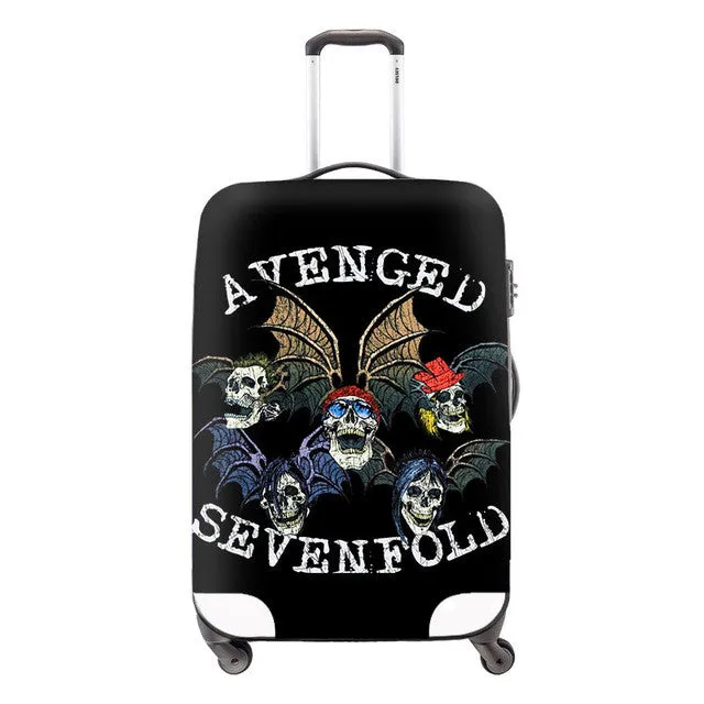 Skull Waterproof Luggage Protection Cover For 18-30 inch Suitcase Cool Elastic Luggage Cover Mens Travel Suitcase Accessories
