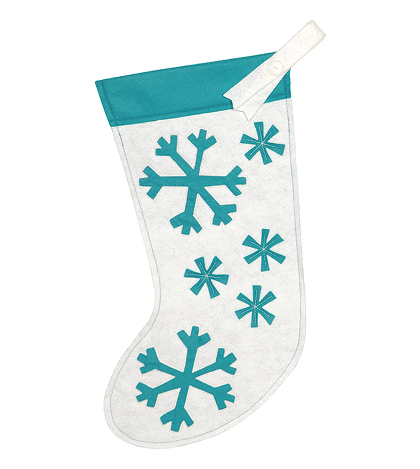 Snowflake Felt Stocking 20"x12"