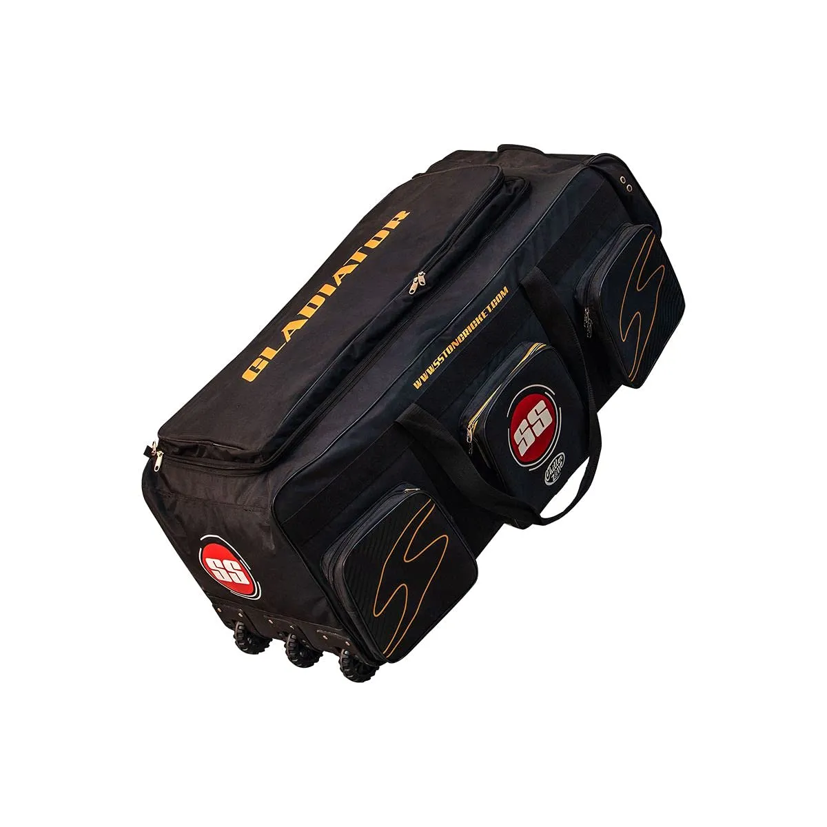 SS Gladiator Cricket Kit Bag With Wheels- Black