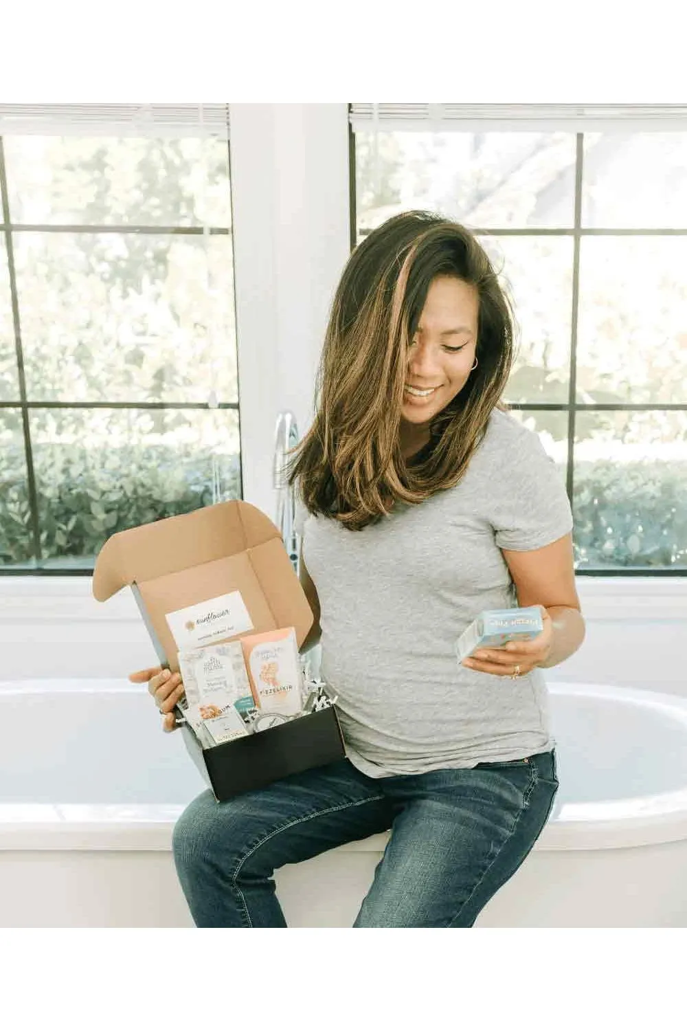 Sunflower Motherhood Morning Sickness Box | First Trimester Gift |Pregnancy Nausea Gift Box