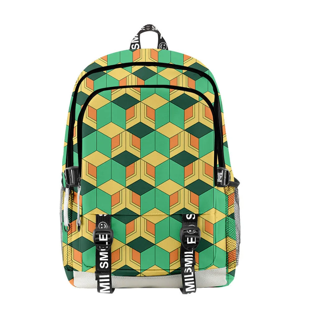 Tanjiro Zenitsu Giyu Backpack Teens and Adults Schoolbag Daypacks Fashion Travel Rucksack for Students