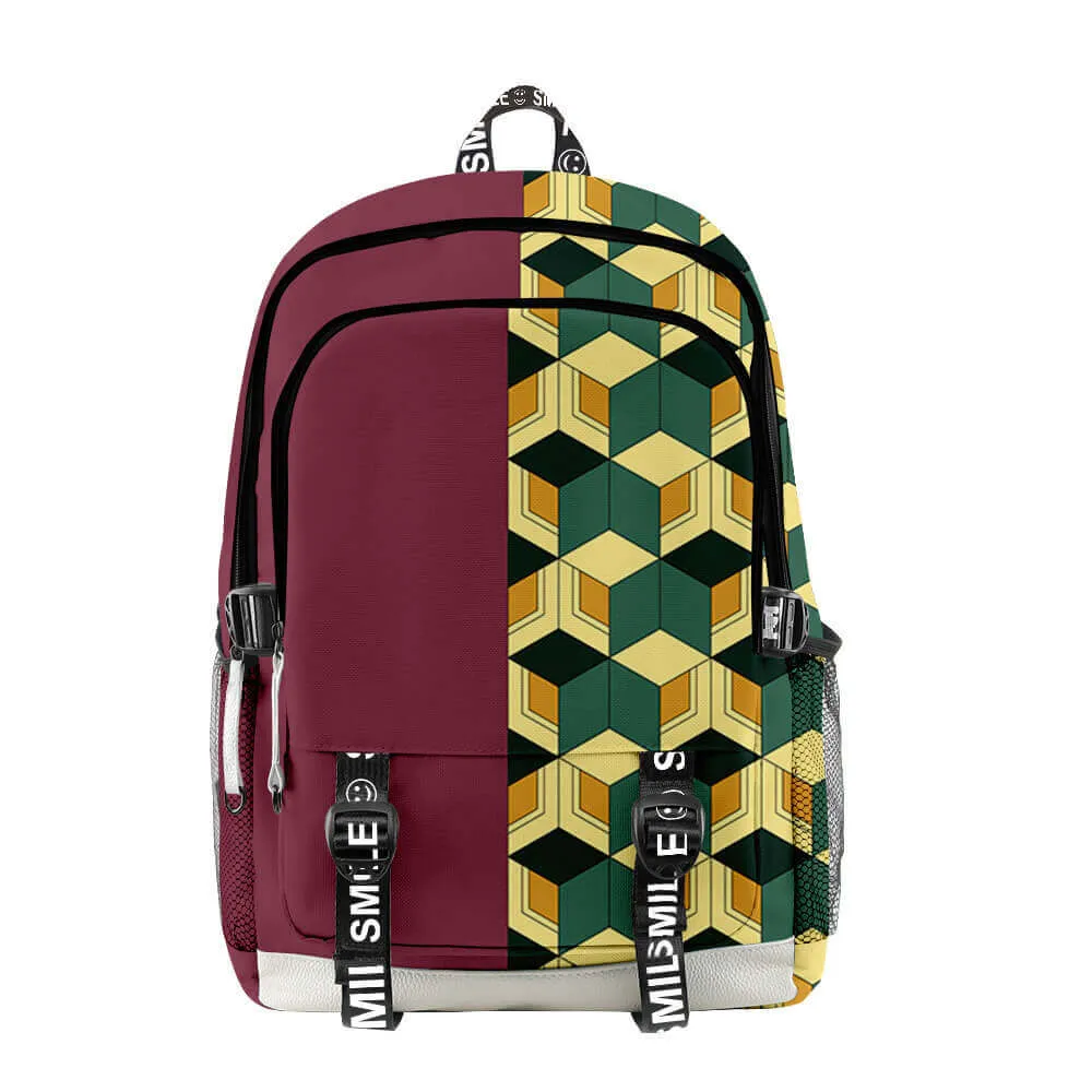 Tanjiro Zenitsu Giyu Backpack Teens and Adults Schoolbag Daypacks Fashion Travel Rucksack for Students
