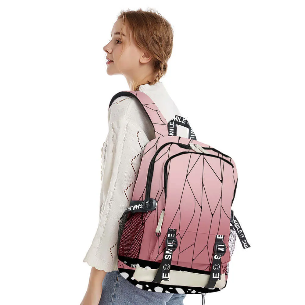 Tanjiro Zenitsu Giyu Backpack Teens and Adults Schoolbag Daypacks Fashion Travel Rucksack for Students