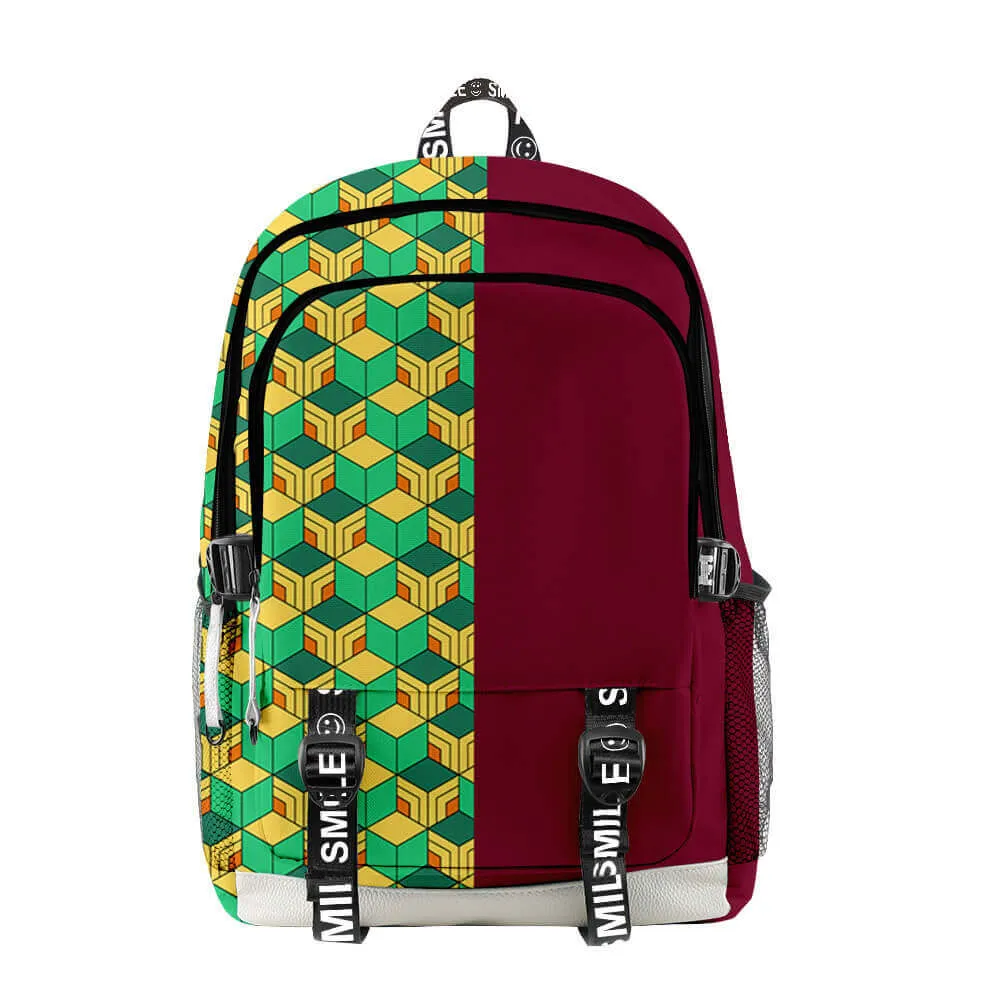 Tanjiro Zenitsu Giyu Backpack Teens and Adults Schoolbag Daypacks Fashion Travel Rucksack for Students