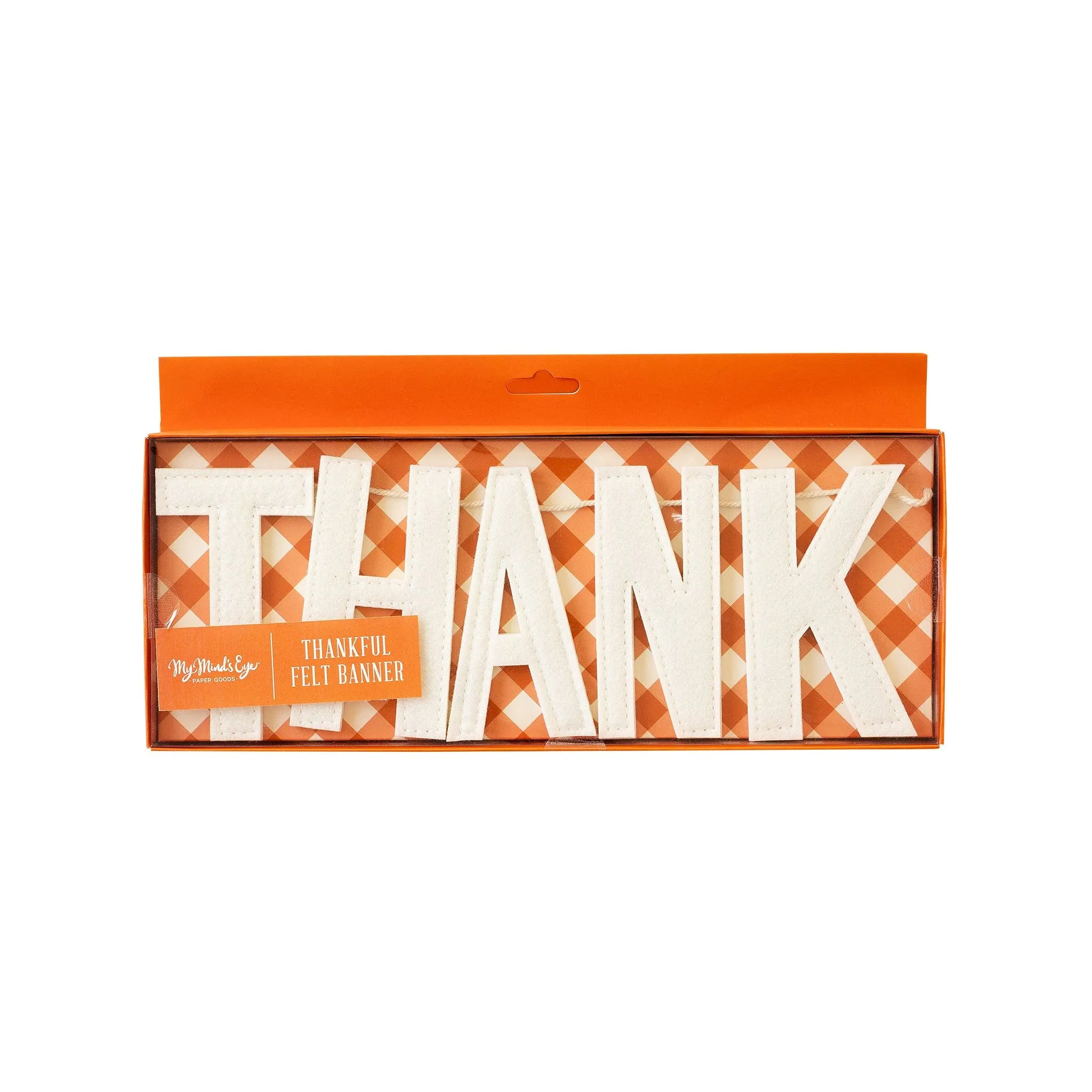 Thankful Felt Garland, 3 Foot Long Thanksgiving Garland Includes Puffy Felt Letters and 4 Felt Leaves,