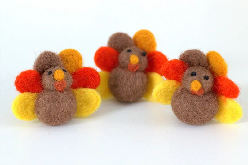 Thanksgiving Turkey Felt Shapes