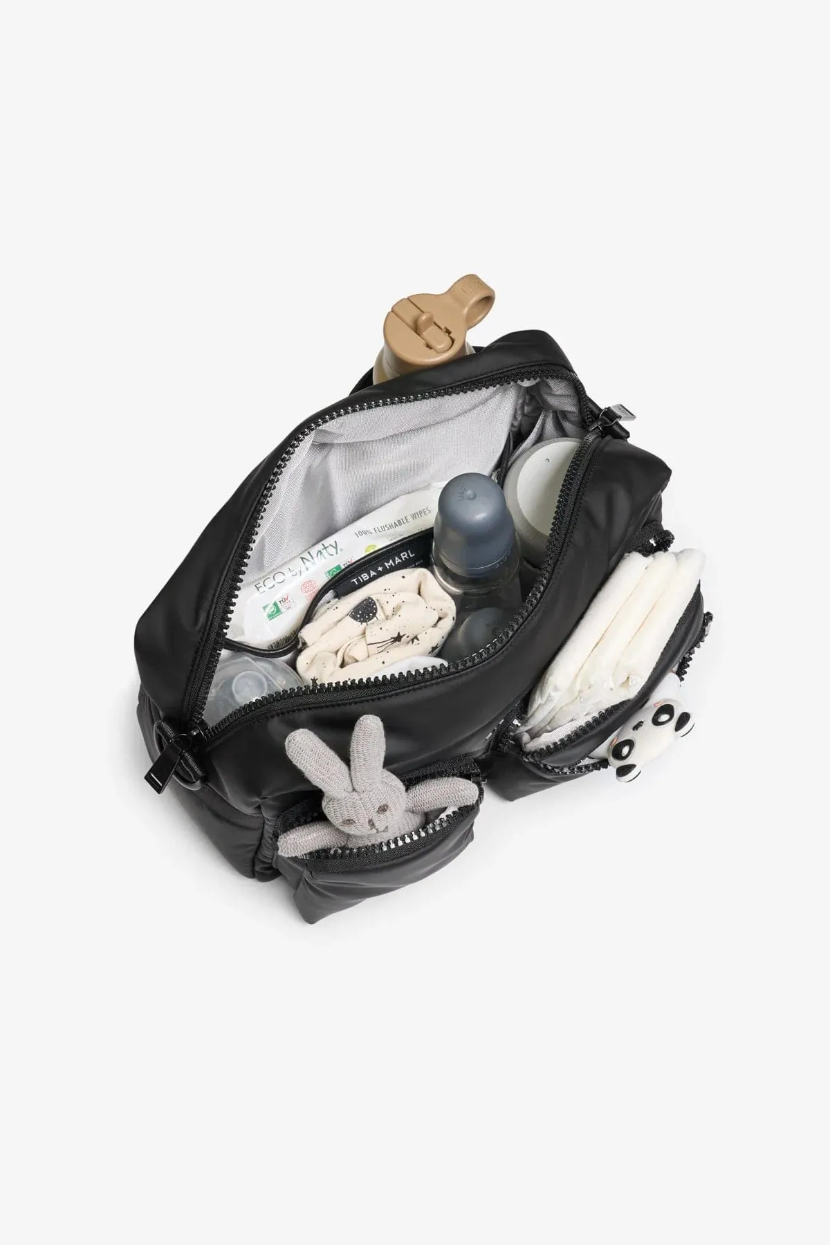 Tiba   Marl Baby Axel Buggy Organiser / Changing Bag in Black (32cm)