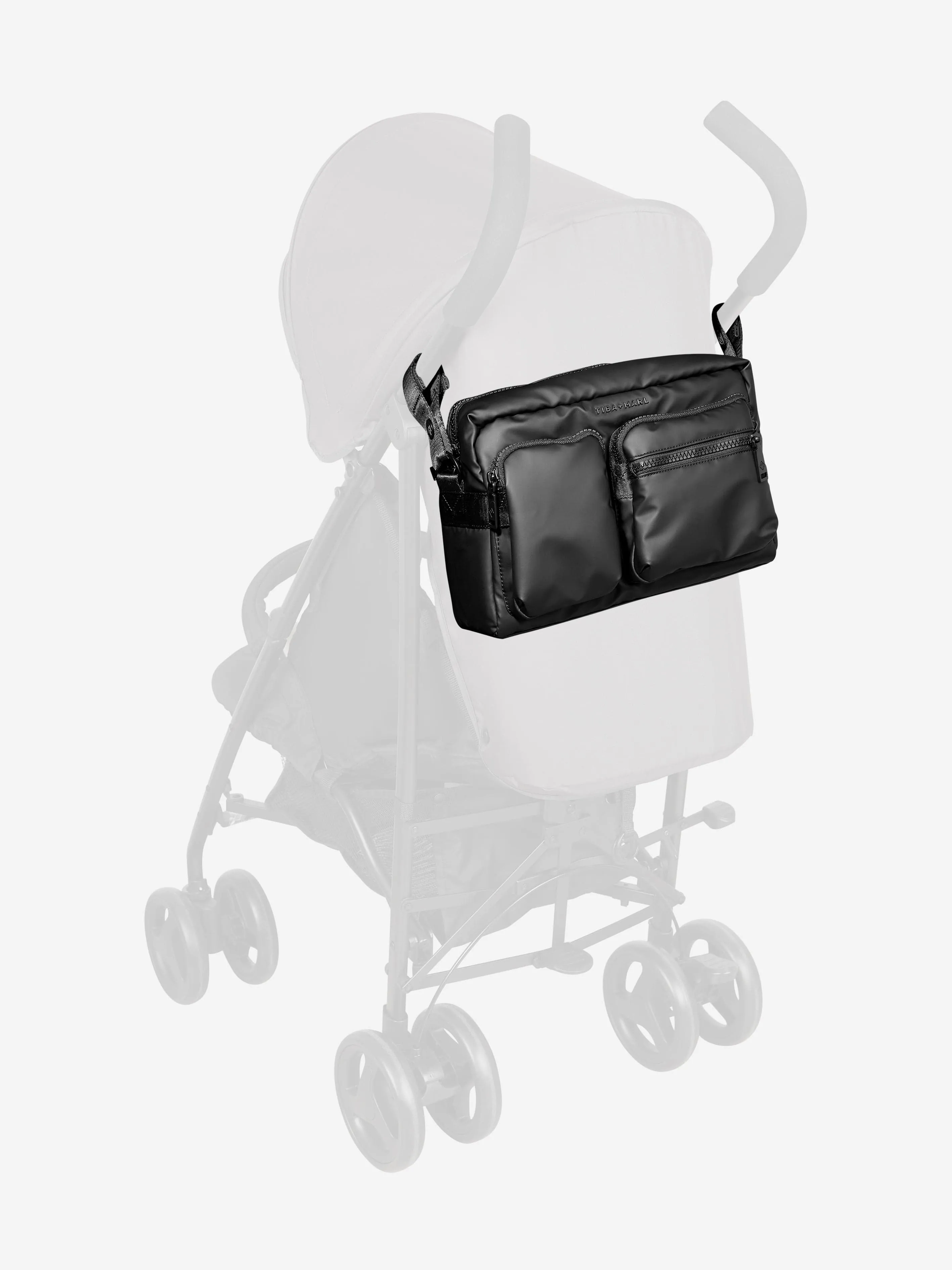 Tiba   Marl Baby Axel Buggy Organiser / Changing Bag in Black (32cm)