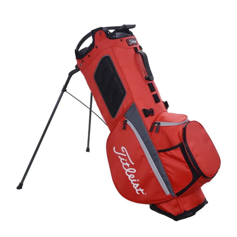 TITLEIST Hybrid 14 Stand Bag (Red/Charcoal/Grey)