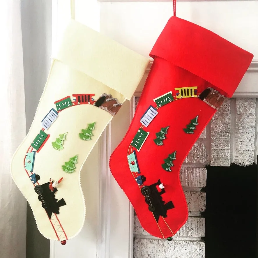 Train Christmas Stocking