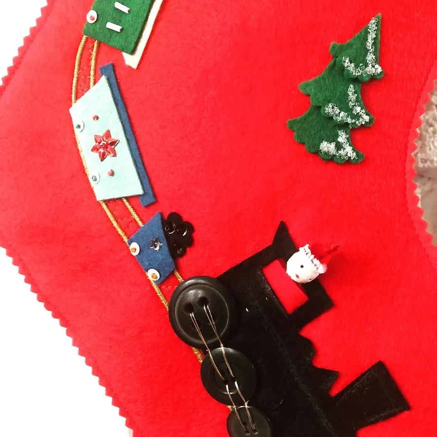 Train Christmas Stocking