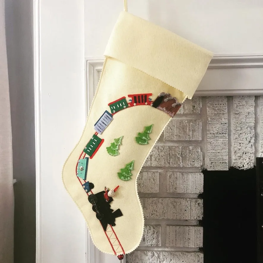 Train Christmas Stocking