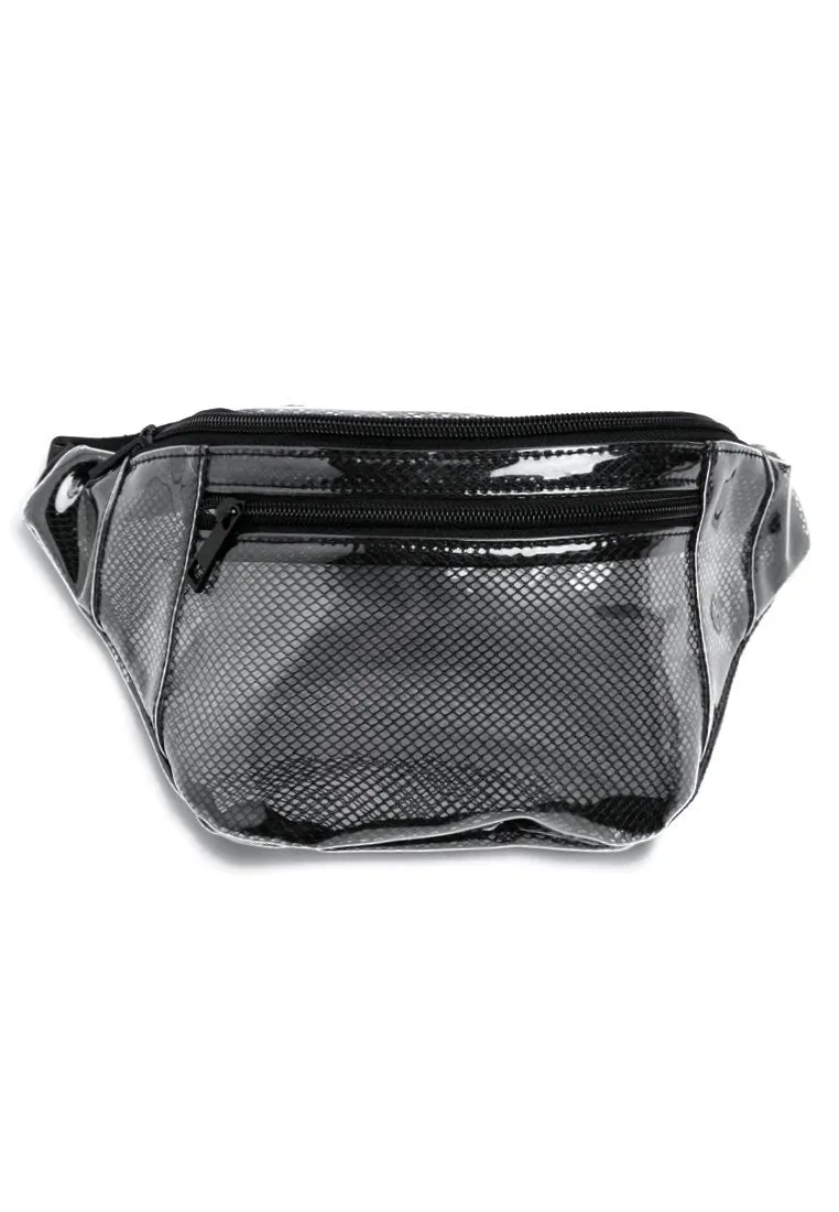 Transparent waist bag - Black