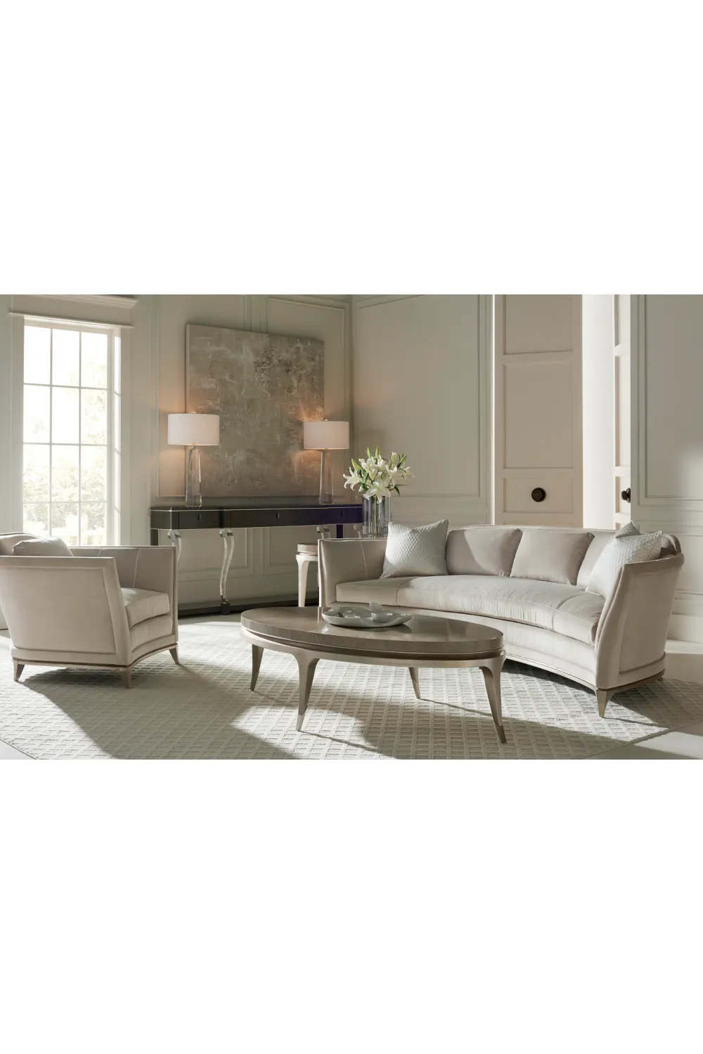 Velvet Modern Lounge Chair | Caracole Bend The Rules