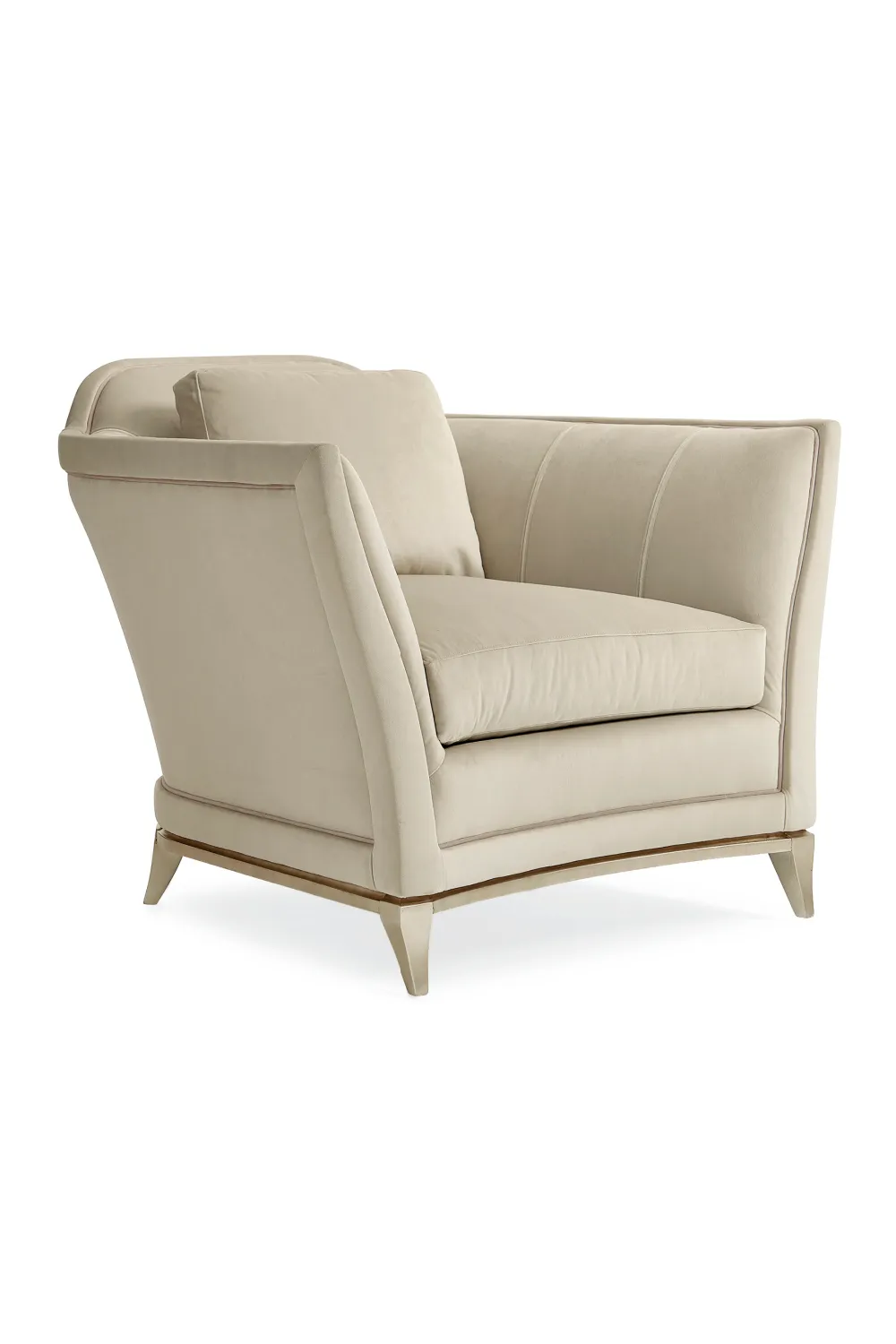 Velvet Modern Lounge Chair | Caracole Bend The Rules