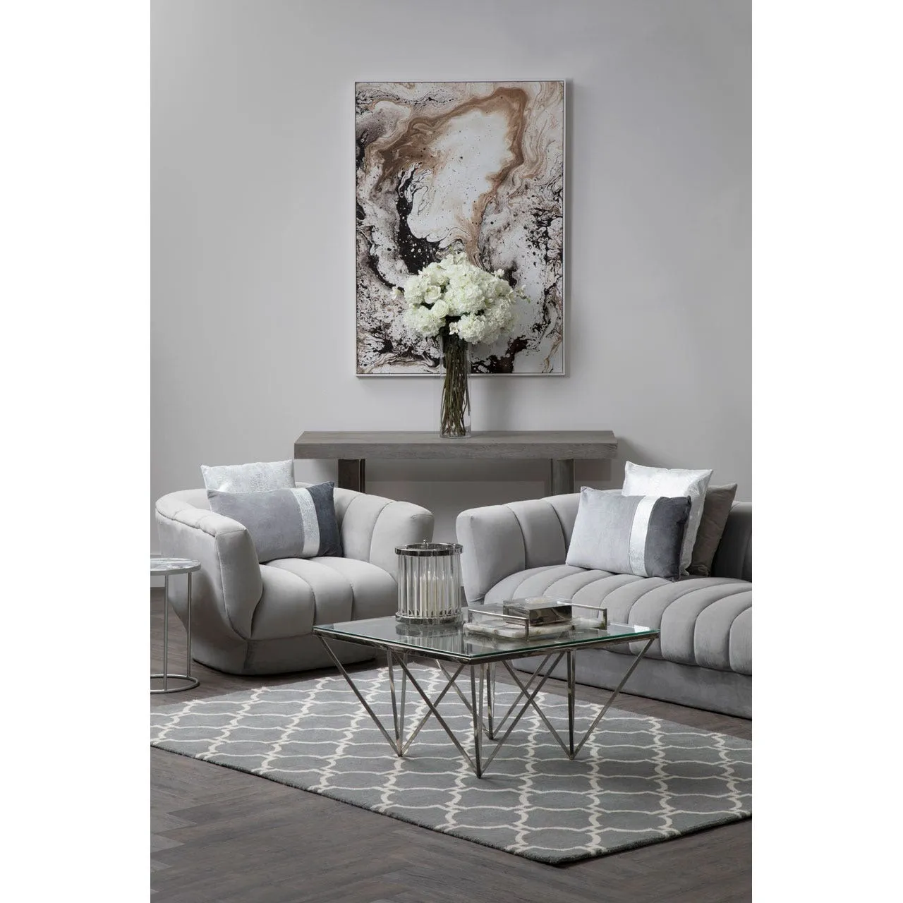 Velvet Upholstered Ultra Modern Chair