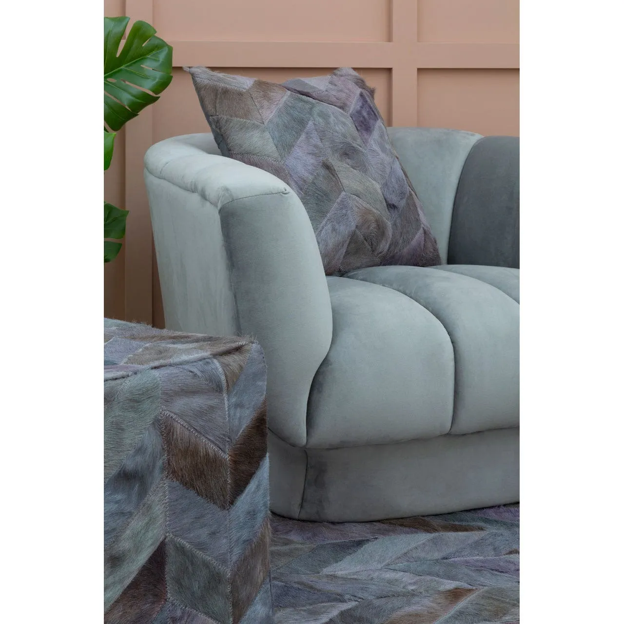 Velvet Upholstered Ultra Modern Chair