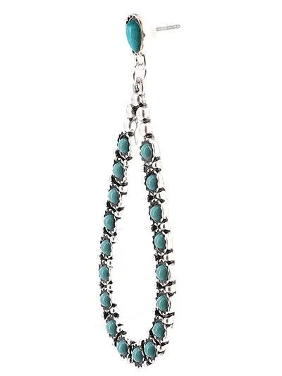 Western Teardrop Stone Earring